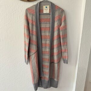 Anthropologie Sparrow Long Cardigan With Pockets Wool Cashmere Blend Size S